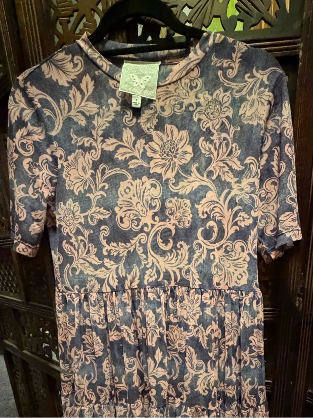 Johnny Was FLORENTINA MESH TIERED DRESS Small - Picture 7 of 13